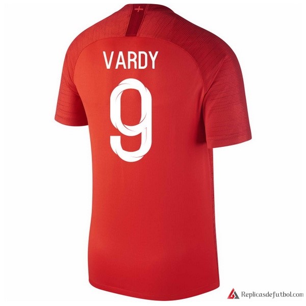 Camiseta Seleccion Inglaterra Segunda equipación Vardy 2018 Rojo